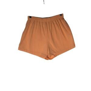 Soffe Shorts Womens Large Peach Nectar Running Cheer Workout Activewear Lounge